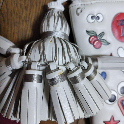 Anya Hindmarch stickers all-over Clutch Bag White