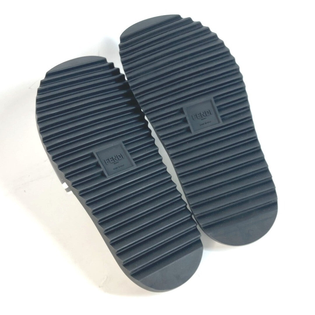 Fendi Roma Joshua Vides women logo slide sandals white black Used