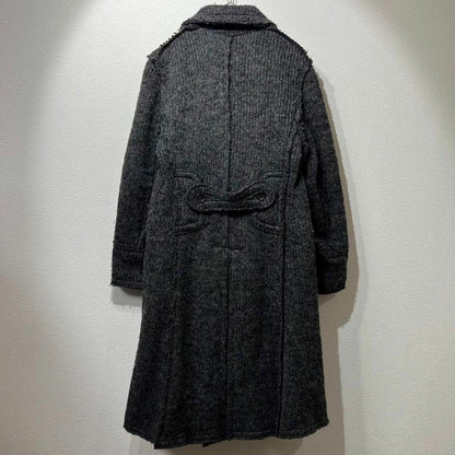 14AW COMME des GARCONS Mohair wool double trench coat, size S