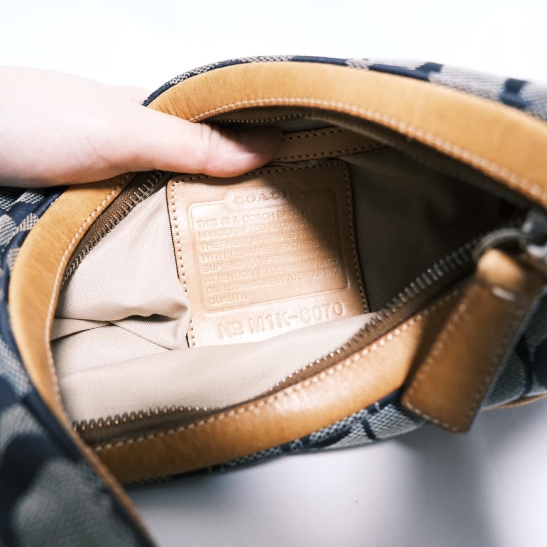 Coach Signature Denim Hobo Shoulder Bag Vintage Authentic Rare Item