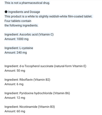 【 Transino White C Clear 】240 Tablets for 60 days from Japan