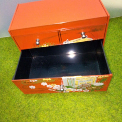 Showa retro make-up box with mirror