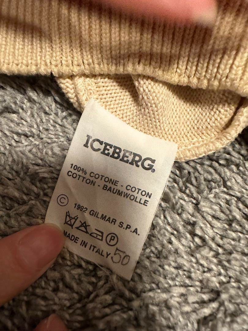 Iceberg History Donald duck Sweater Knit Vintage Made in Italy Gilmar Ivory