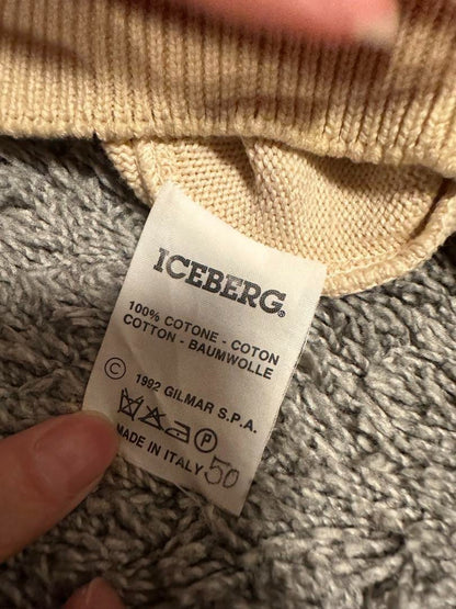 Iceberg History Donald duck Sweater Knit Vintage Made in Italy Gilmar Ivory