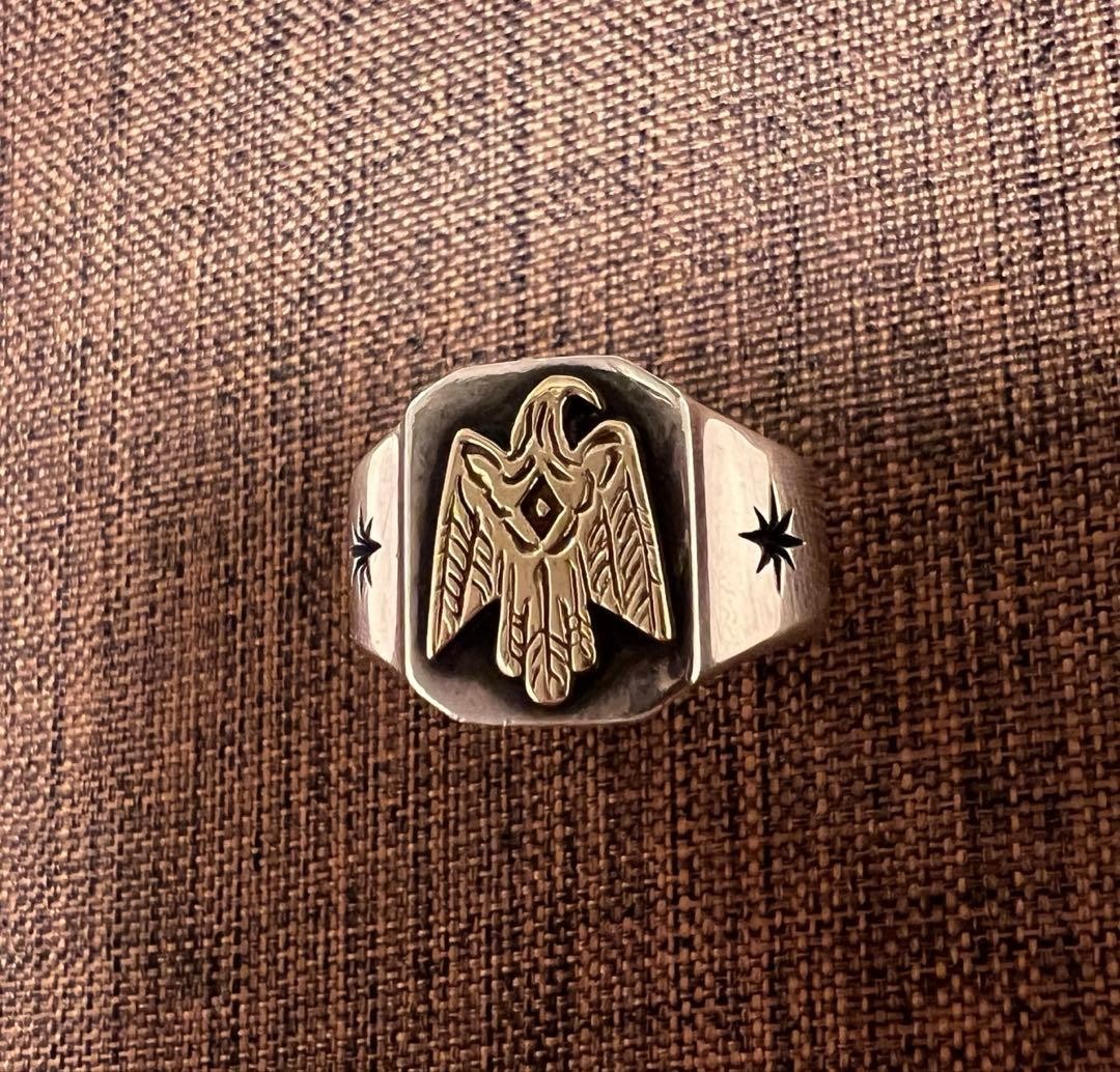 Atease K18 Thunderbird Combination Ring US Size 7 Indian