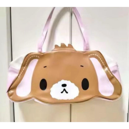 Sanrio Sugar Bunnies Shirousa Kurousa Handbag Bag Pouch Die Cut Face Kawaii Pink