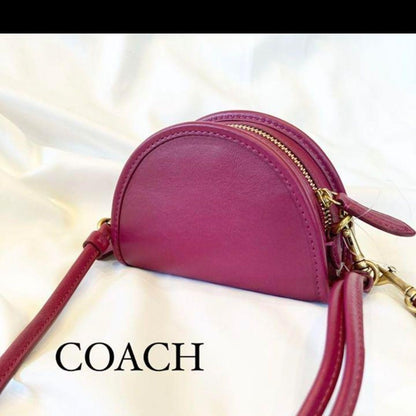 [Mint] Coach Half Moon Mini Shoulder bag M1948-305 crossbody Pink Vintage
