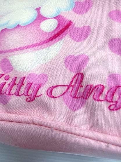 Sanrio Hello Kitty Nurse Angel Pouch Bag With Heart Charm Pink 2002 Rare