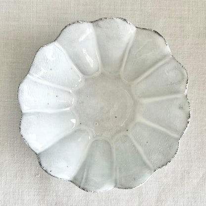 Astier de Villatte Marguerite Deep Plate Bowl 14.5cm