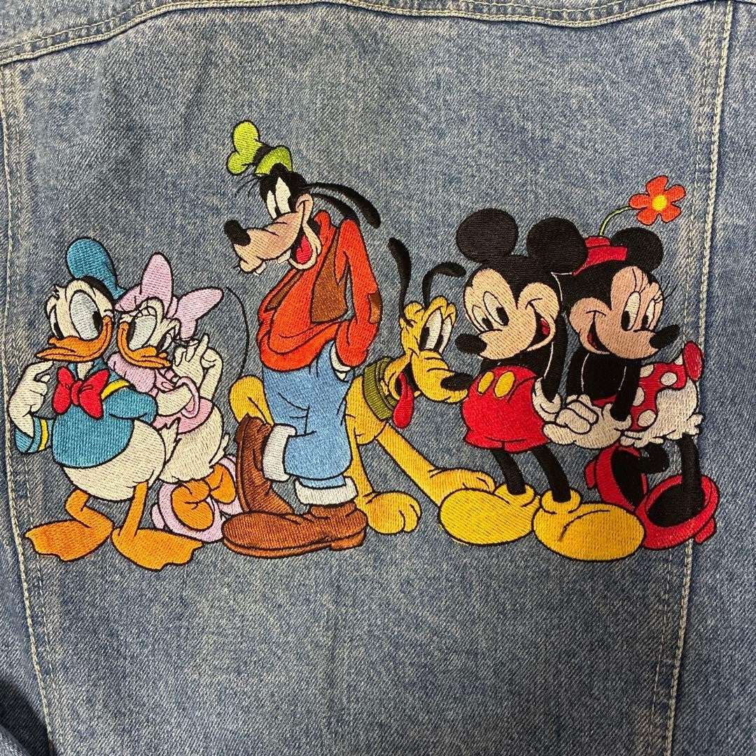 Disney Too Cute Embroidered Denim Jacket L Made in USA Rare Vintage