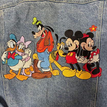 Disney Too Cute Embroidered Denim Jacket L Made in USA Rare Vintage