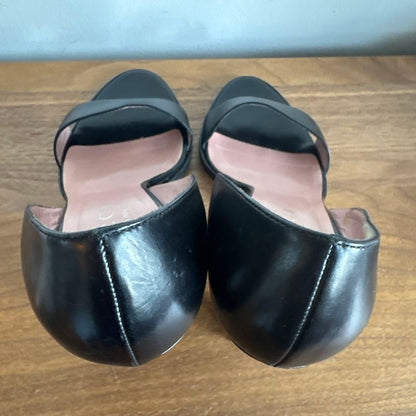 Rare GUCCI Black Leather Pumps Heels Size 36 US 5.5 10cm Heel Elegant Party