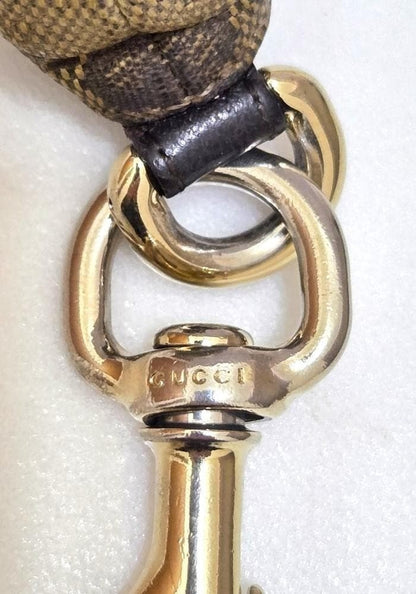 GUCCI GG Leather Strap Shoes Key Holder Rare Bag charm Fashion Accessories F169