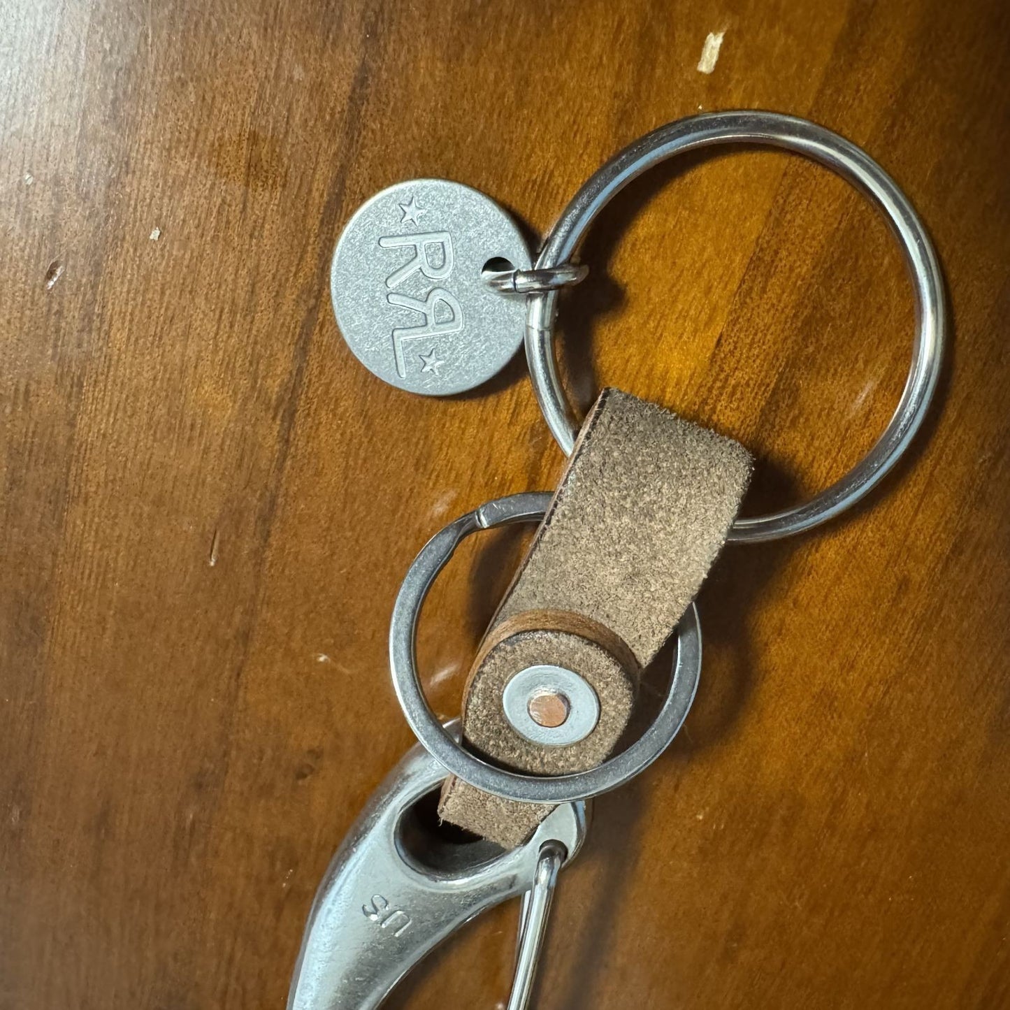 Made in USA RRL Double RL Keychain 10.6cm Metallic Accessories F/S