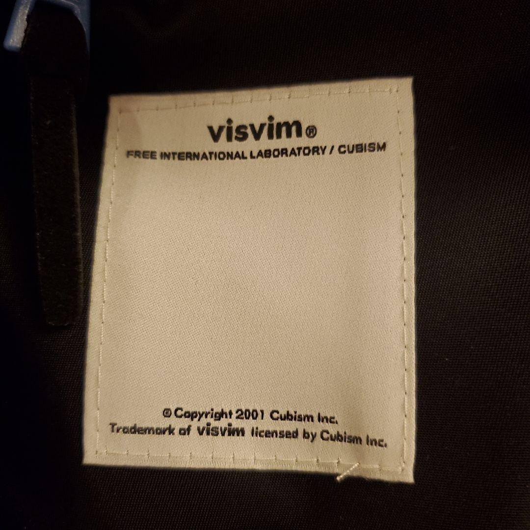 Visvim 20L Backpack Rucksack Black Nylon Suede Blue Zip Bag Rare Japan Used