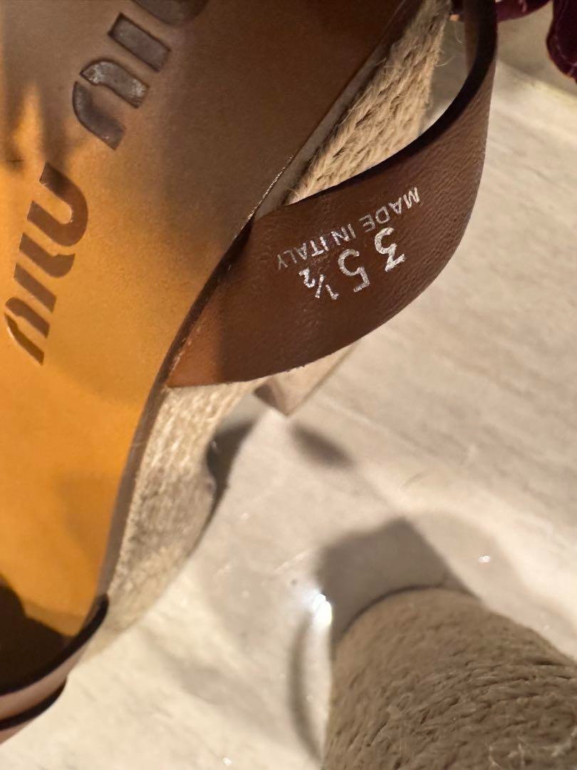 Miu Miu Espadrille Sandals 35.5