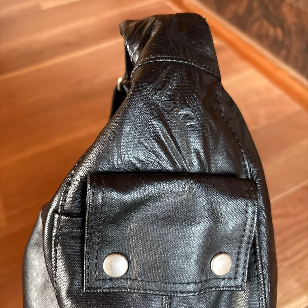 PORTER Freestyle Shoulder Bag Body Bag Black Crescent Moon Yoshida Kaban