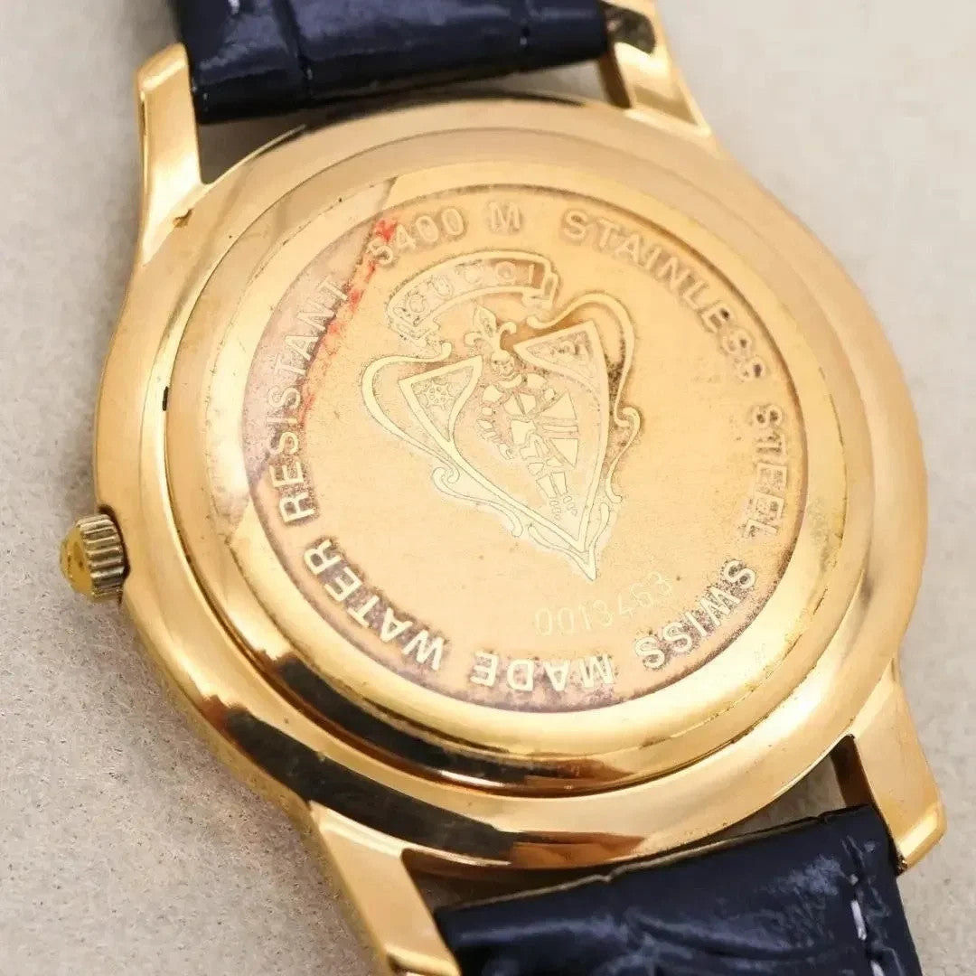 GUCCI 5400L Watch Gold Black Roman Dial Quartz Vintage Rare Authentic Working JP