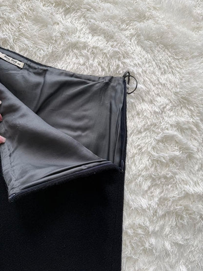 miumiu flared skirt black size 40