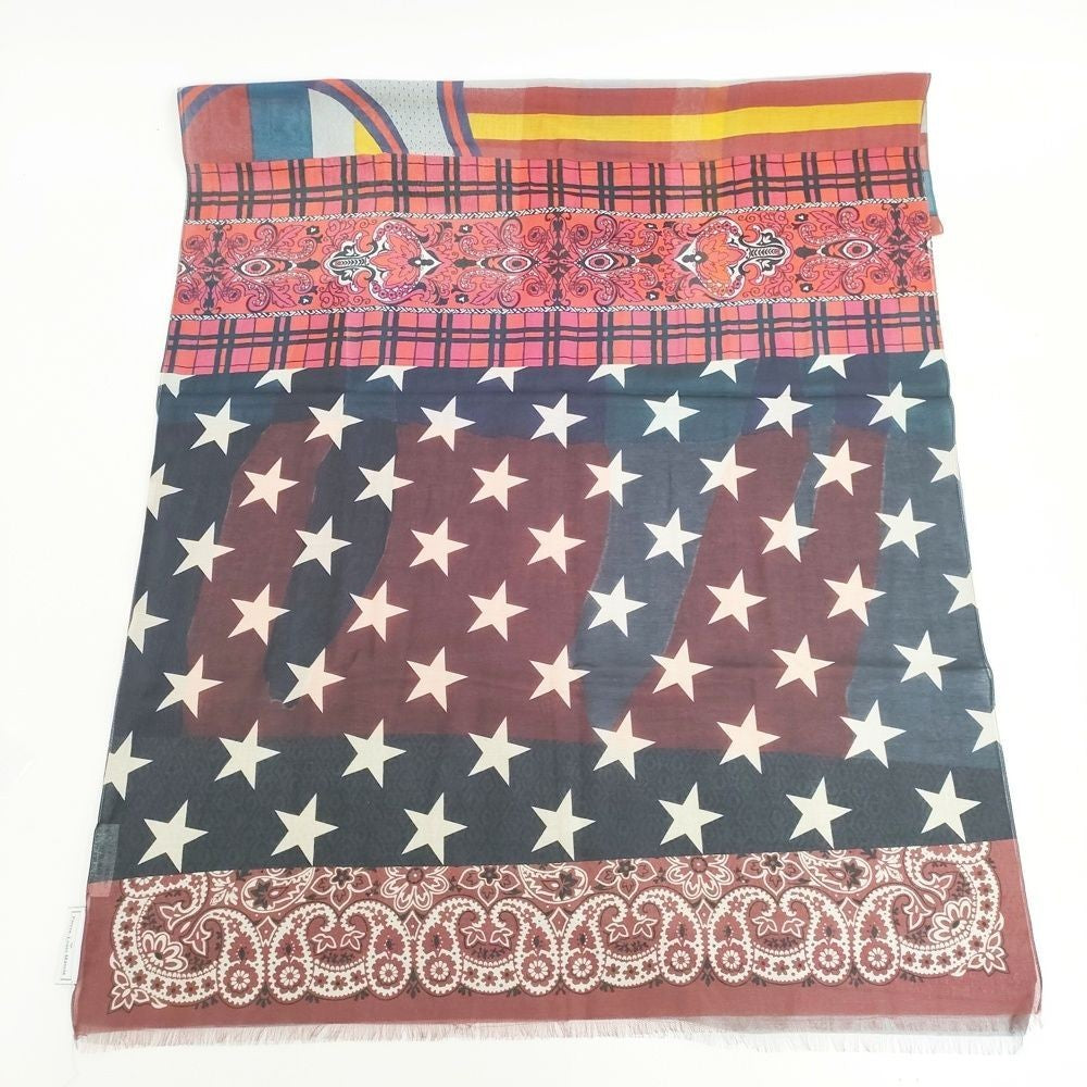 Pierre-Louis Mascia Made in Italy Cotton Silk Patchwork Bandana stole 5-0621M◎