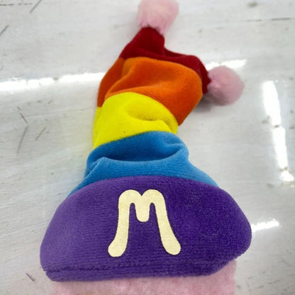 Monchhichi Plush Toy Rainbow Pink Size S Released in 2000 Blue Eyes Vintage