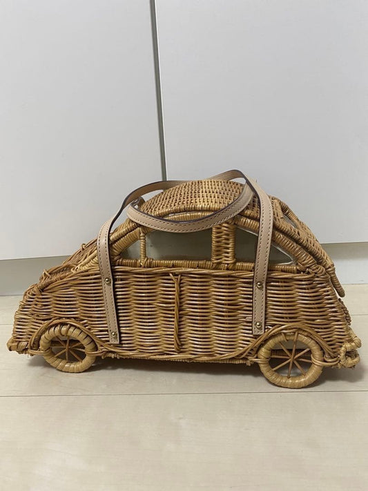 Kate Spade Car Wicker Crossbody Bag Mini Vehicle Novelty Purse Fun Cute MBb0280