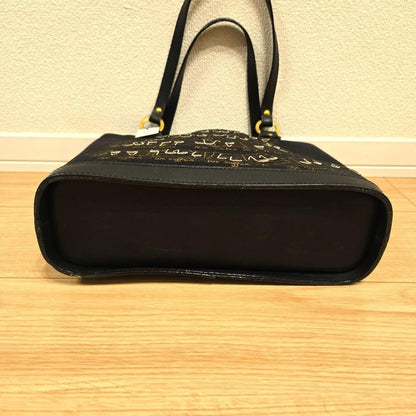 Rare Lulu Guinness Music Score Design Tote Bag (Black)