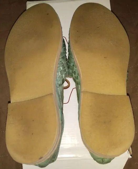 CHAMULA Leather Sandals Turquoise Color Size 27cm