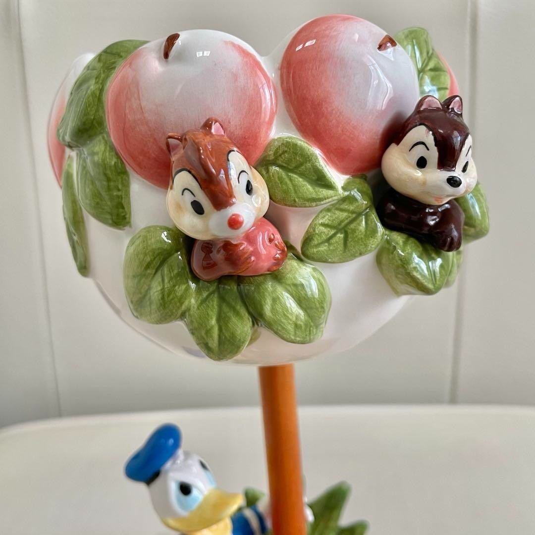 RARE Disney Donald Chip and Dale Ceramic Planter Flower Vase Tokyo Disneyland