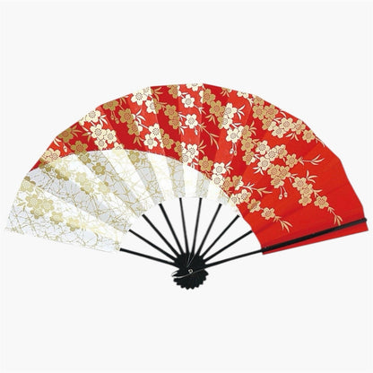 【Made in Japan】Kyoto Traditional Dance Folding Fan Sensu Japanese Red Sakura