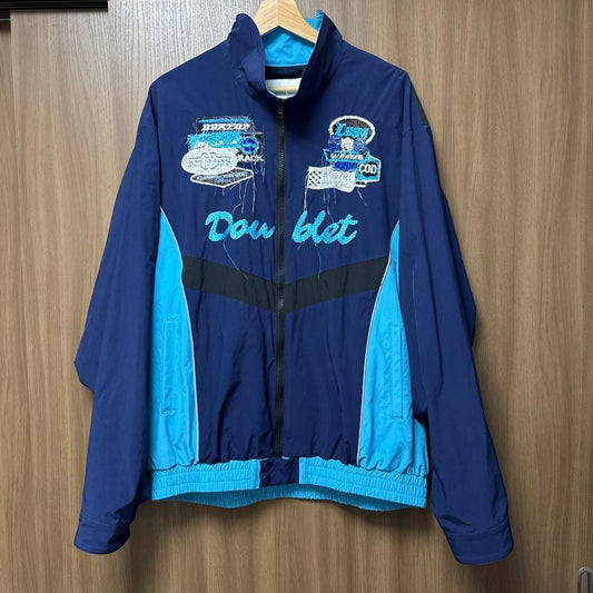 doublet A.I. Patches Embroidery Track Jacket M Blue