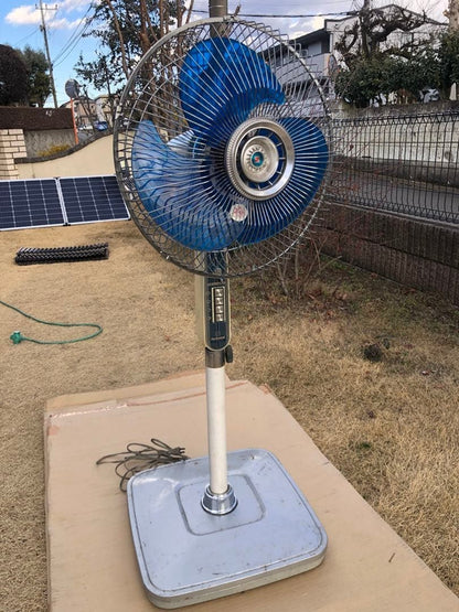 Showa Retro National Blue Three-Blade Stand Fan F-35V1G