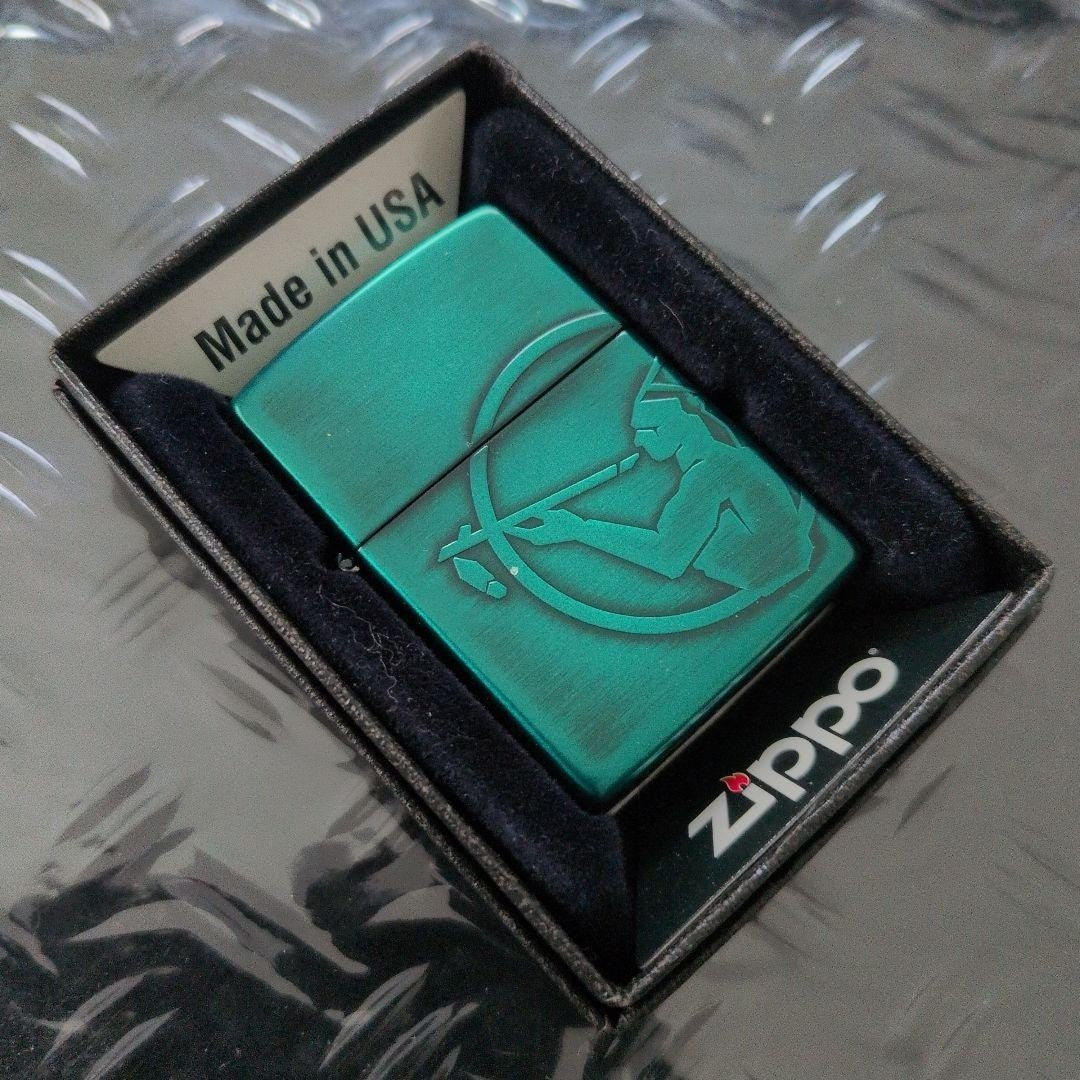 Natural American Spirit Green Zippo Oil Lighter & With portable ashtray 2017Rare