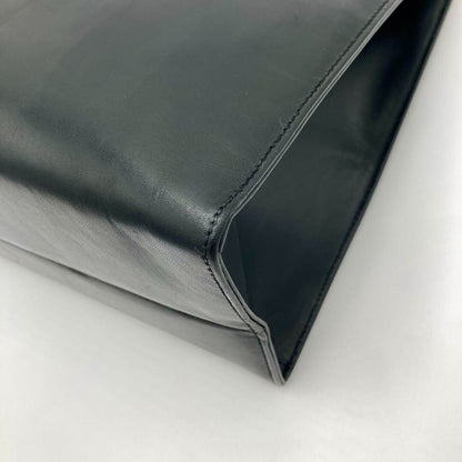 VINTAGE OLD Gucci Black Leather Handbag Business Bag