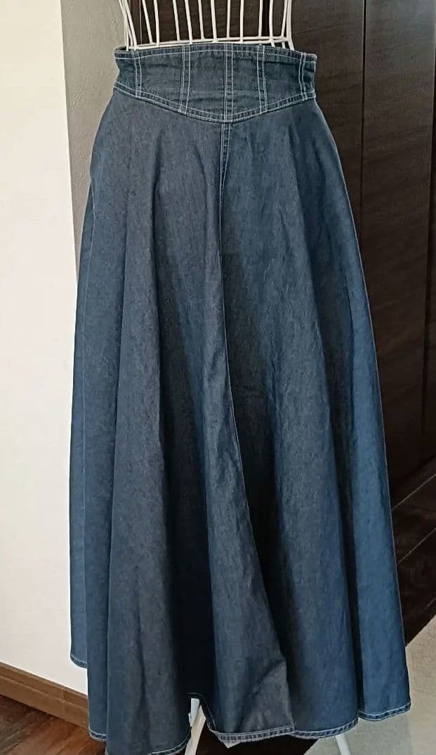 Archive Thierry Mugler 90s Star Button Long Skirt Vintage Used