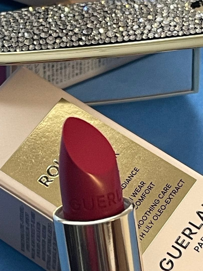 Guerlain Rouge G, lipstick & lipstick Case, SATIN214 & LE STRASSE, Brand new