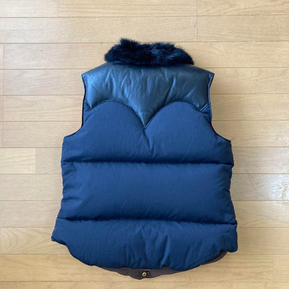 Rocky Mountain Featherbed Down Vest Black Nylon USED from Japan