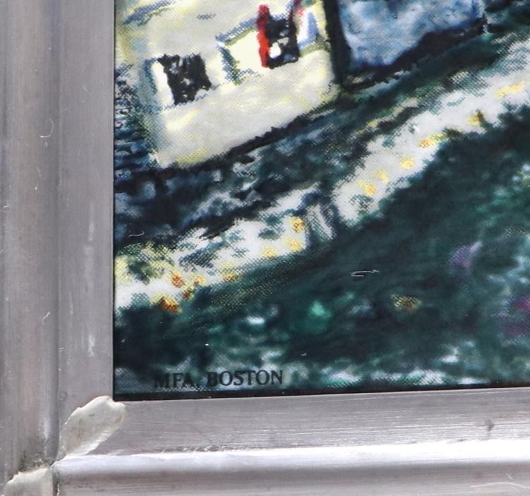 Marc Chagall Vintage Stained Glass Boston Village Bride and Groom
