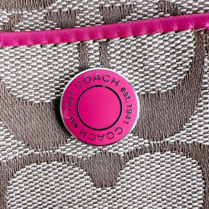 COACH Cigarette Case DigiCam Pouch 14x9cm 00s Archive Y2K Rare Pink Beige Japan