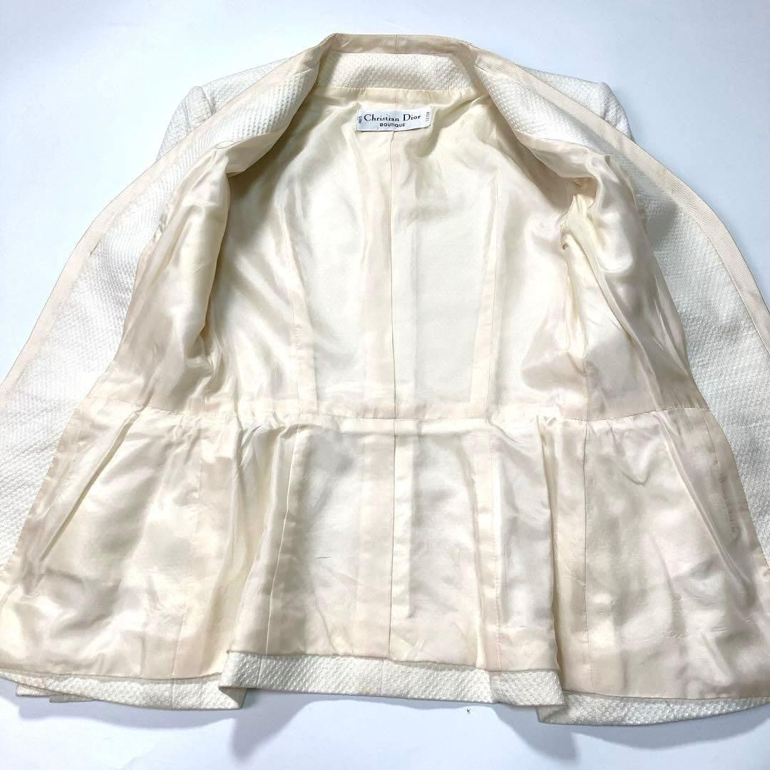 CHRISTIAN DIOR Setup Jacket Skirt Gold Button 38 F/S from Japan