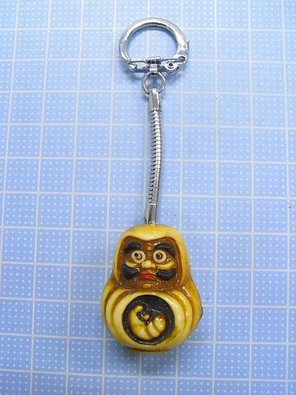Showa Retro Bulging-Eyed Daruma Keychain