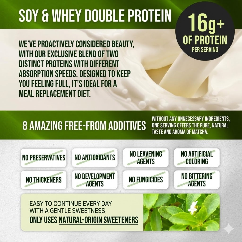 Horiguchien Matcha Protein 270g - First-Harvest Whey Soy No Artificial Sweetener