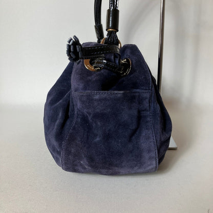 Kate Spade New York Suede Navy Shoulder Bag Hand bag Hobo
