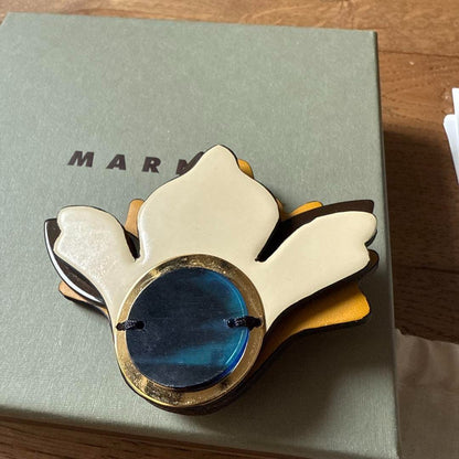 Marni Women Earring Flower Motif Brooch Limited Edition VHTF Rare Popular Produc