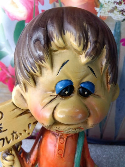 Dad's Figurine Piggy Bank Showa Retro Ceramic Ornament