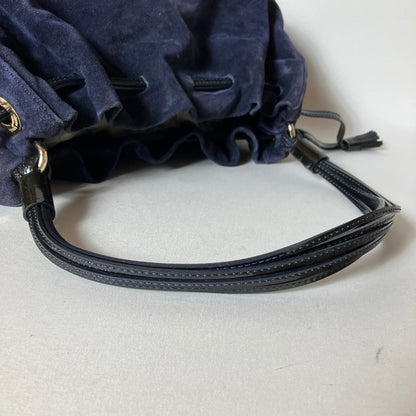 Kate Spade New York Suede Navy Shoulder Bag Hand bag Hobo