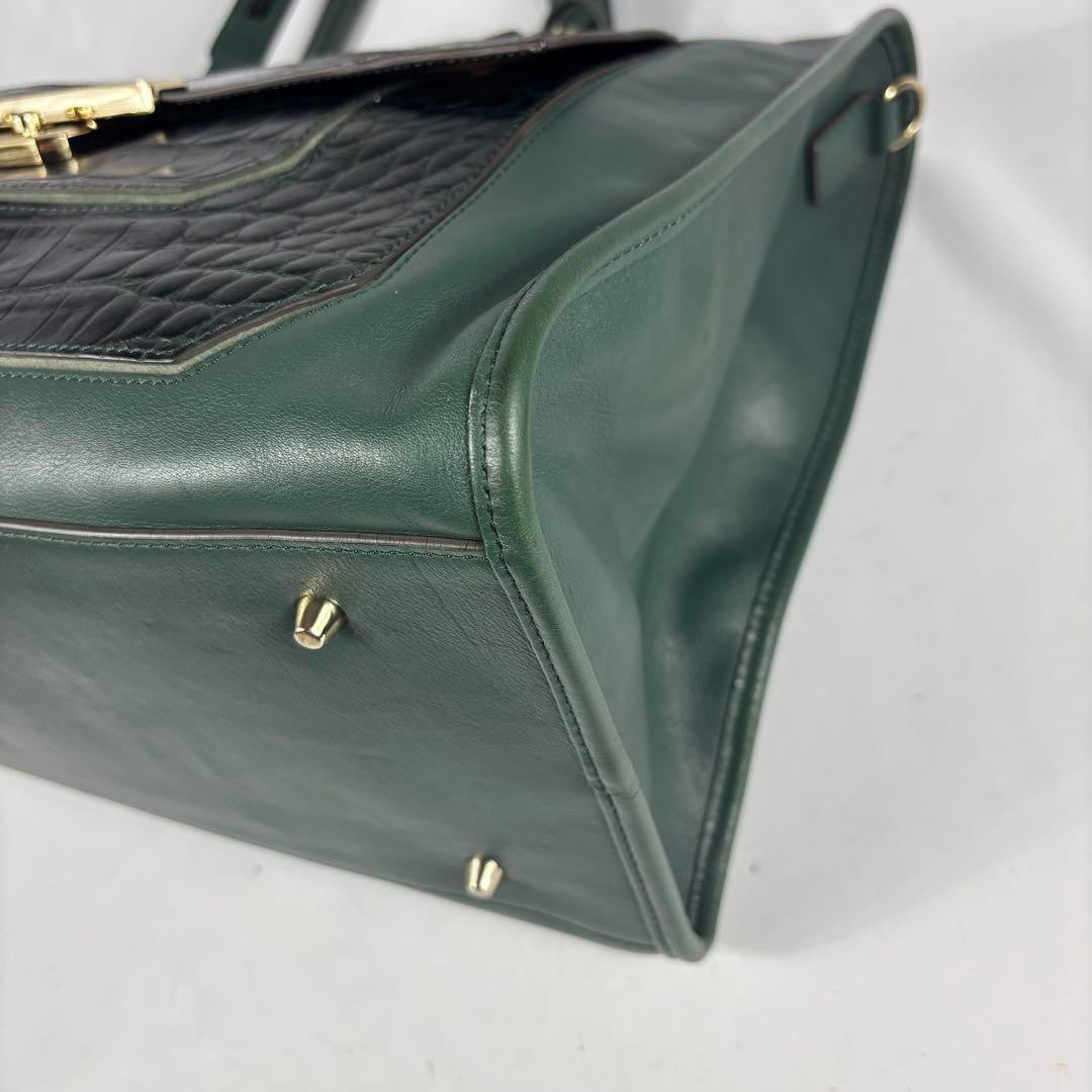 Anya Hindmarch Women Bag Leather 2Way Shoulder Green Limited Edition VHTF Popula
