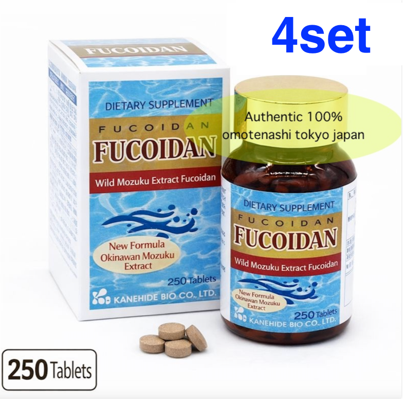 S KANEHIDE BIO Fucoidan Tablets Set of 4 200mg x 250 Tablets Seaweed Supplement