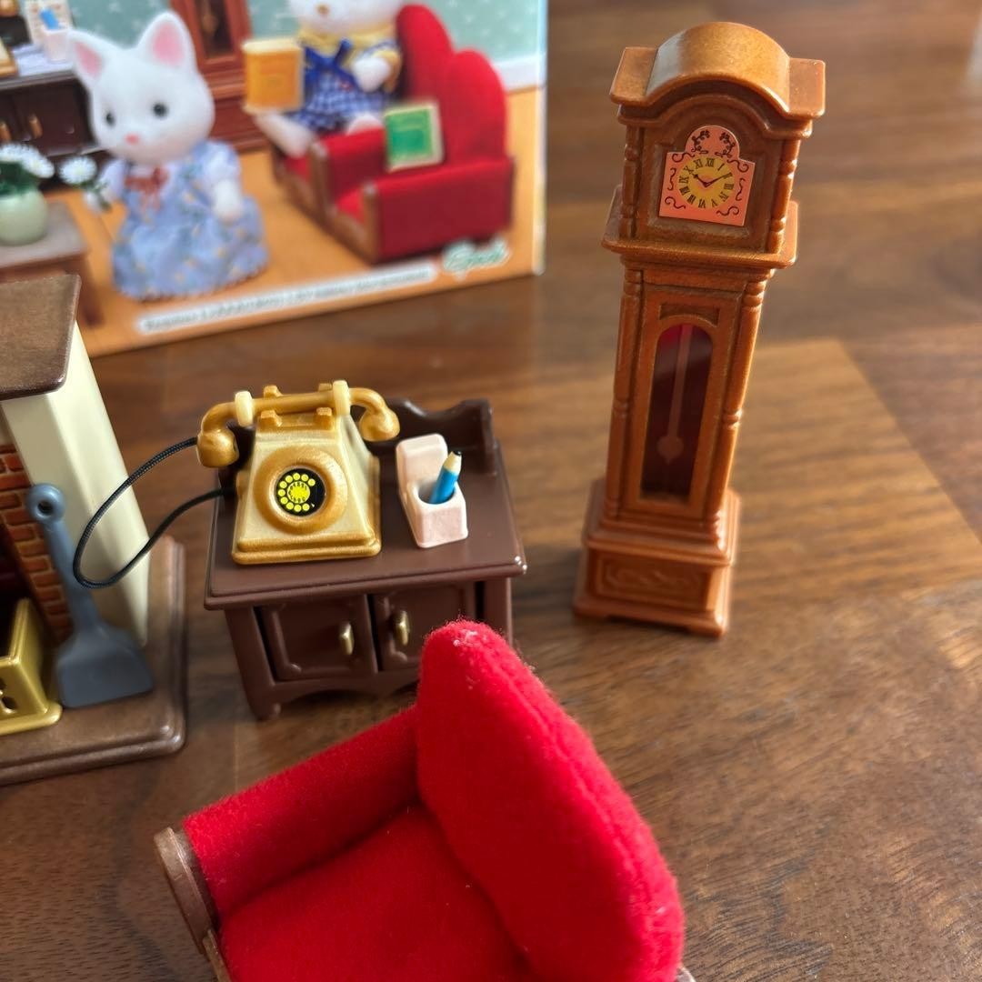 Sylvanian Families Luxury Living Room Set Dollhouse Toy Vintage Retro Rare