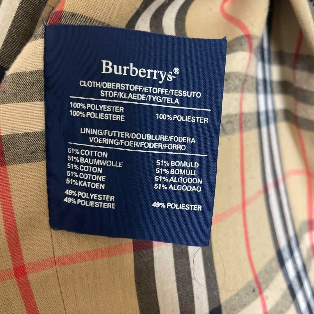Burberrys Vintage Hunting Coat Men Size L Brown Nova Check Made in England EX